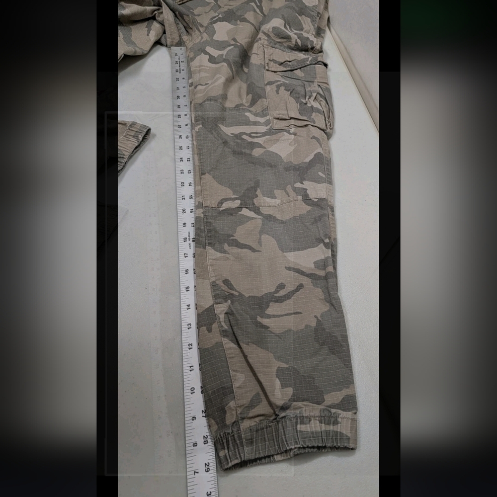 Old Navy Camouflage Jogger Cargo Pants Mens L 34x29 Outdoor Hunting #5555 - Picture 10 of 11
